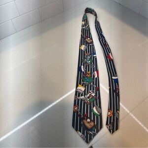 Men's Looney Tunes Baseball themed Tie